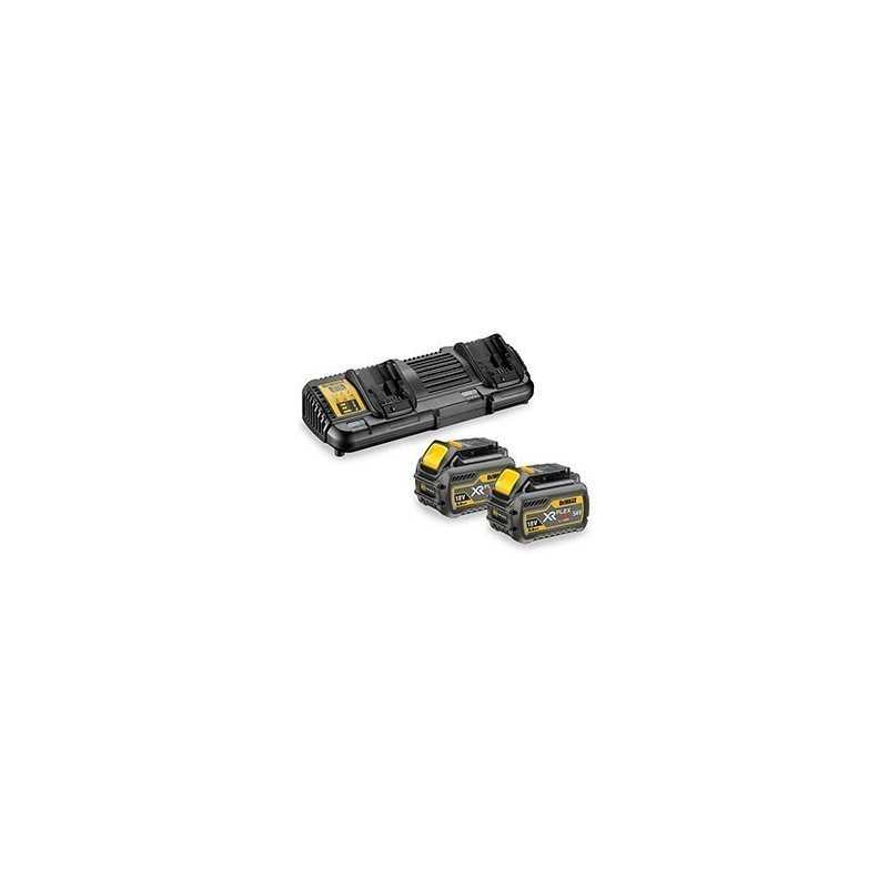 Kit 2 Baterias carril XR FLEXVOLT 54V/18V Li-Ion 6,0Ah e Carregador Duplo XR FLEXVOLT