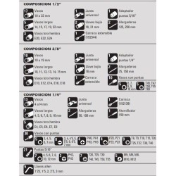192386 - JOGO DE CAIXA 155 PEÇAS 1/4" - 3/8" - 1/2" - ALYCO