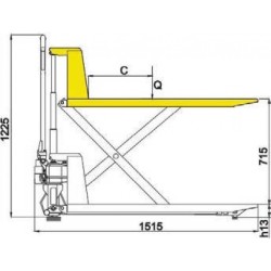 PPT100HL - Porta Paletes de Tesoura - POWERED