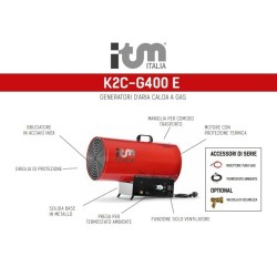 K2C G400E - Geradores de Calor Portáteis a Gás - Arranque Automático - ITM