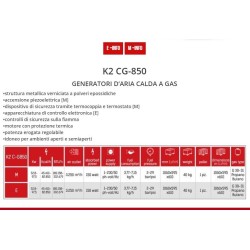 K2C G850E - Geradores de Calor Portáteis a Gás - Arranque Automático - ITM