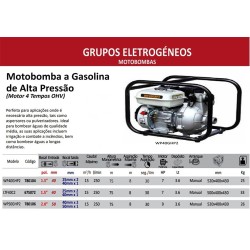 WP40GHP2 - Motobomba a Gasolina de Alta Pressão (Motor 4 Tempos OHV) - POWERED