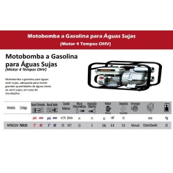 WP80GSW - a Gasolina para Águas Sujas (Motor 4 Tempos OHV) - POWERED