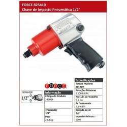 FORCE 825410 - Chave de Impacto Pneumática 1/2" - POWERED