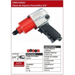 FORCE 82562 - Chave de Impacto Pneumática 3/4" - POWERED