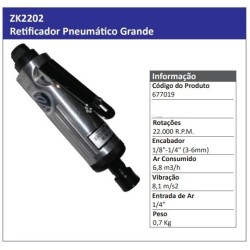 ZK2202 - Retificador Pneumático Grande - POWERED