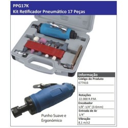 PPG17K - Kit Retificador Pneumático 17 Peças - POWERED