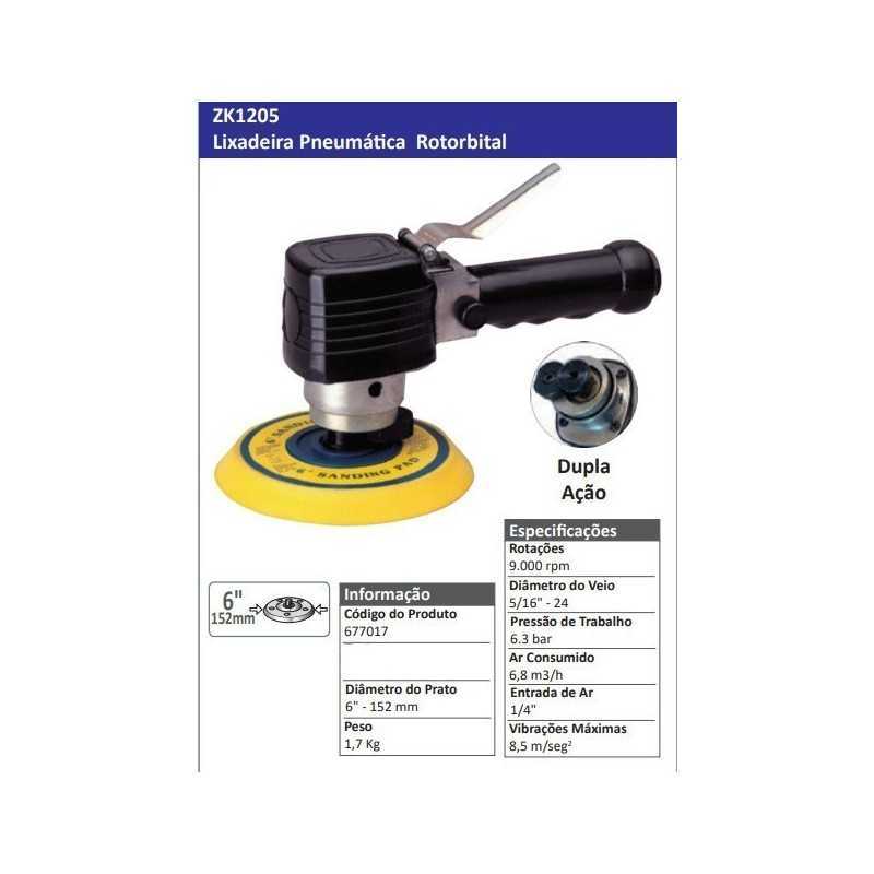 ZK1205 - Lixadeira Pneumática Rotorbital - POWERED