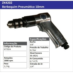 ZK4202 - Berbequim Pneumático 10mm - POWERED