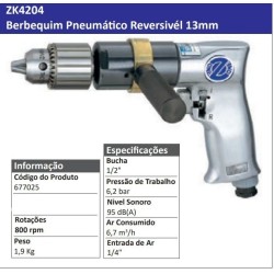 ZK4204 - Berbequim Pneumático Reversivél 13mm - POWERED