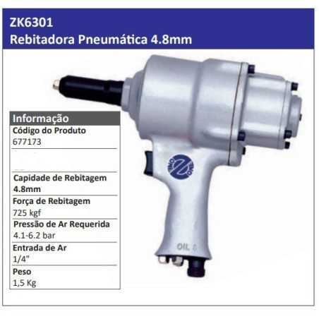 ZK6301 - Rebitadora Pneumática 4.8mm - POWERED