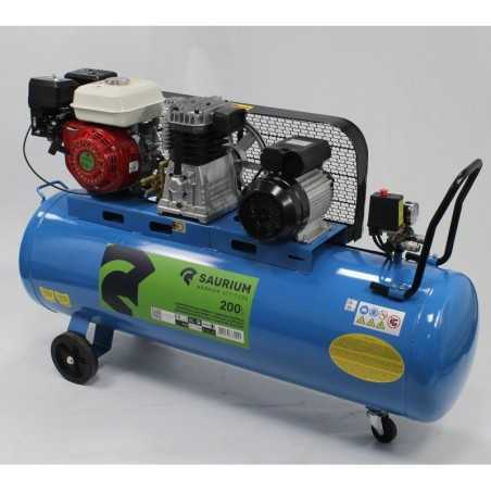 Compressor 200L 5.5HP Gasolina + Elétrico - SAURIUM