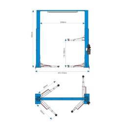 MF346 - Elevador 2 colunas 6 Ton. electro-hidráulico - MAQFER