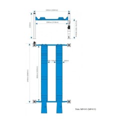 MF4145 - Elevador 4 colunas 4.5 Ton. electro-hidráulico - MAQFER