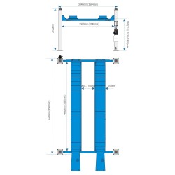 MF4145 - Elevador 4 colunas 4.5 Ton. electro-hidráulico - MAQFER